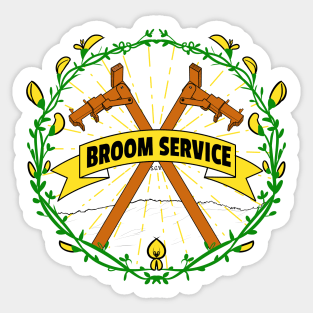 Broom Service Fancy Rust Sticker
